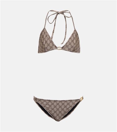 gucci bikini bijenkorf|Gucci Bikiniset met logoprint • Beige • de Bijenkorf.